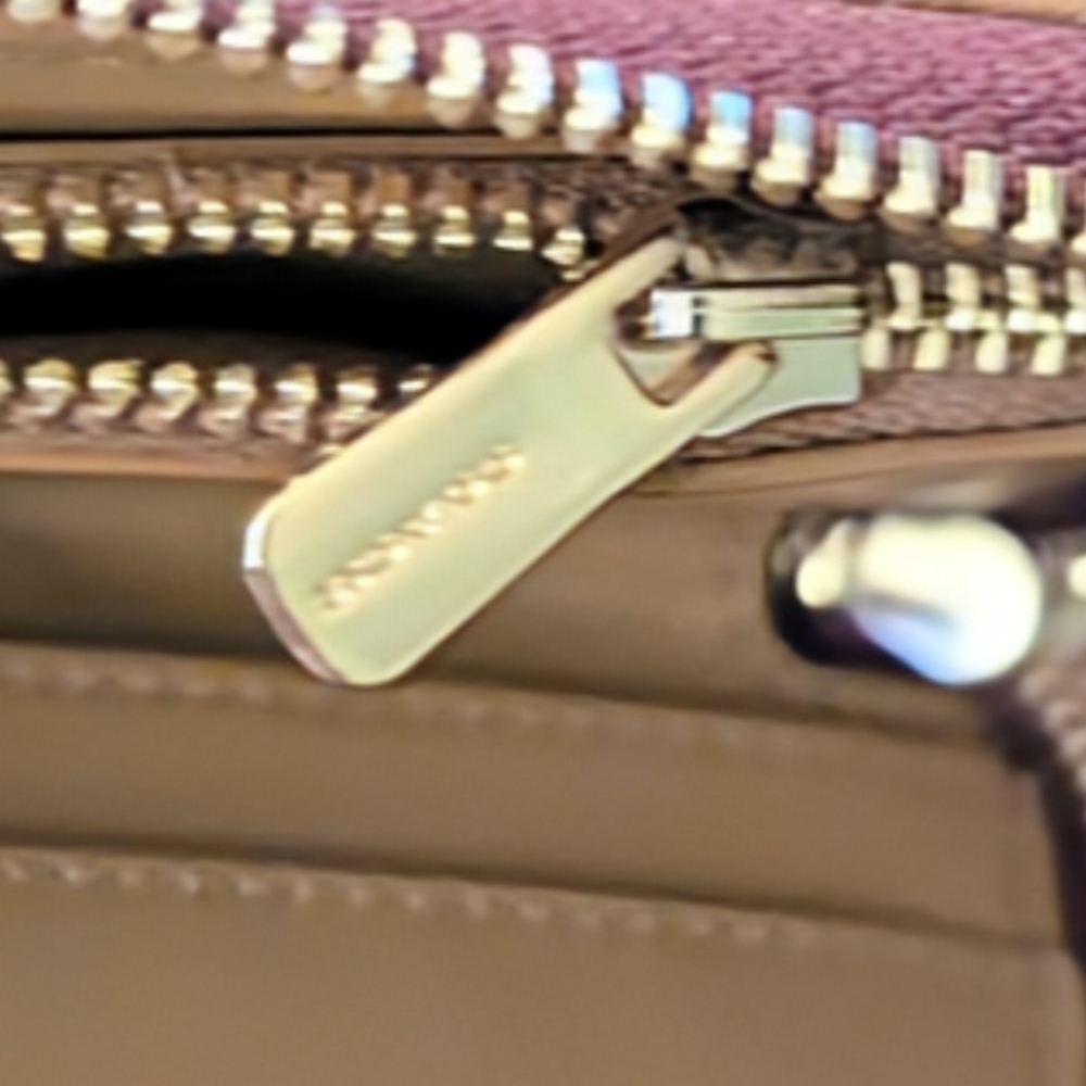 Coach Pink and Brown Wallet medium ID zip - Picture 9 of 13